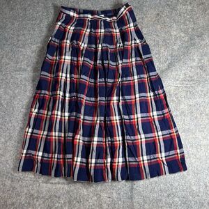 Vintage Pendleton Skirt Women’s 8 Plaid Pleated Rayon Sides Unlined Made In USA